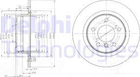 Delphi BG3960 - Тормозной диск unicars.by