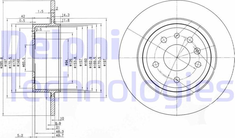 Delphi BG3908C - Тормозной диск unicars.by