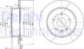 Delphi BG3907 - Тормозной диск unicars.by