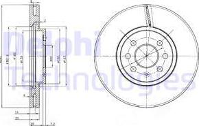 Delphi BG3989C - Тормозной диск unicars.by