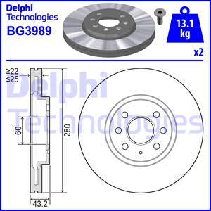 Delphi BG3989 - Тормозной диск unicars.by