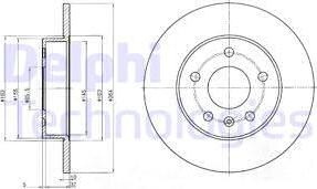 Delphi BG3406C - Тормозной диск unicars.by