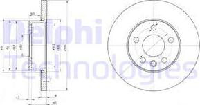 Delphi BG3415 - Тормозной диск unicars.by