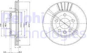 Delphi BG3417 - Тормозной диск unicars.by