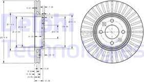 Delphi BG3430 - Тормозной диск unicars.by