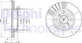 Delphi BG3424 - Тормозной диск unicars.by