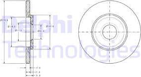 Delphi BG3421C - Тормозной диск unicars.by