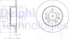 Delphi BG3552 - Тормозной диск unicars.by