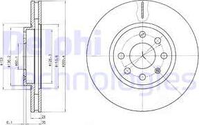 Delphi BG3569C - Тормозной диск unicars.by