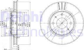 Delphi BG3501C - Тормозной диск unicars.by