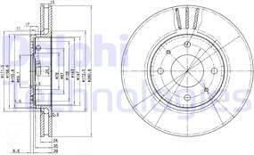 Delphi BG3501 - Тормозной диск unicars.by