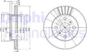 Delphi BG3519 - Тормозной диск unicars.by