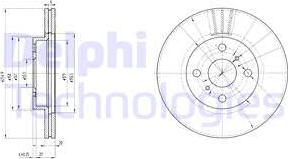 Delphi BG3520 - Тормозной диск unicars.by