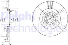 Delphi BG3528C - Тормозной диск unicars.by