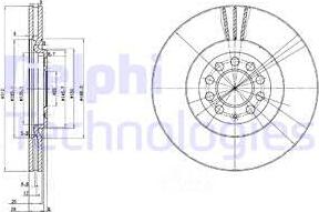 Delphi BG3528 - Тормозной диск unicars.by