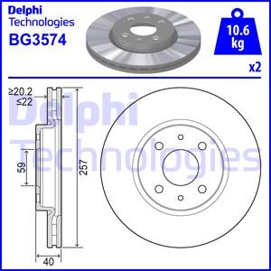 Delphi BG3574 - Тормозной диск unicars.by