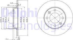 Delphi BG3653C-18B1 - Тормозной диск unicars.by