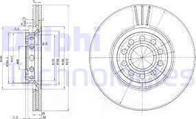 Delphi BG3657C - Тормозной диск unicars.by