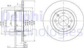 Delphi BG3621 - Тормозной диск unicars.by