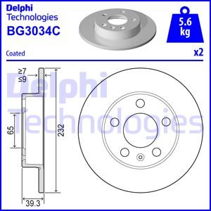 Delphi BG3034C-18B1 - Тормозной диск unicars.by