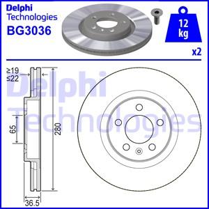 Delphi BG3036-C - Тормозной диск unicars.by