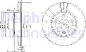 Delphi BG3025 - Тормозной диск unicars.by