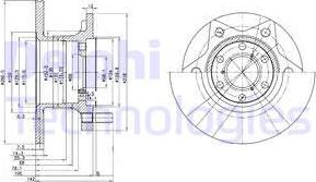 Delphi BG302 - Тормозной диск unicars.by