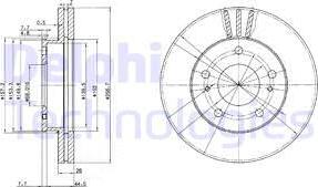 Delphi BG3127 - Тормозной диск unicars.by