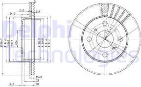 Delphi BG3173 - Тормозной диск unicars.by