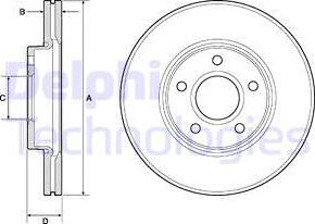 Delphi BG3868 - Тормозной диск unicars.by