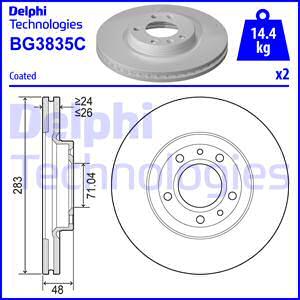 Delphi BG3835C - Тормозной диск unicars.by