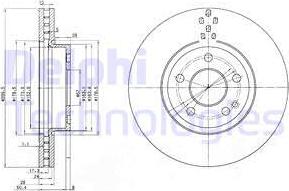 Delphi BG3838 - Тормозной диск unicars.by