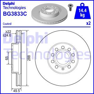 Delphi BG3833C-18B1 - Тормозной диск unicars.by