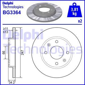 Delphi BG3364 - Тормозной диск unicars.by