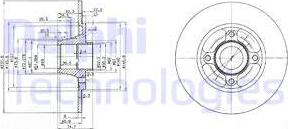 Delphi BG3360 - Тормозной диск unicars.by