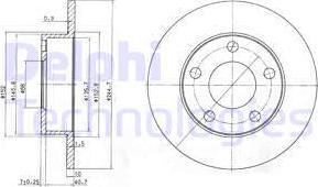 Delphi BG3381C - Тормозной диск unicars.by