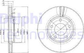 Delphi BG3383 - Тормозной диск unicars.by