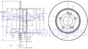 Delphi BG3326C - Тормозной диск unicars.by