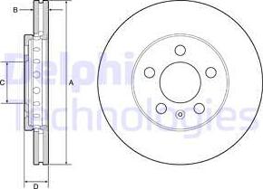 Delphi BG3208 - Тормозной диск unicars.by