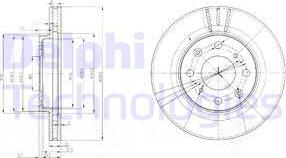 Delphi BG3794 - Тормозной диск unicars.by