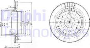 Delphi BG3750 - Тормозной диск unicars.by