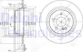 Delphi BG3757 - Тормозной диск unicars.by