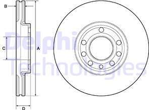 Delphi BG3713 - Тормозной диск unicars.by