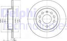 Delphi BG3731C - Тормозной диск unicars.by