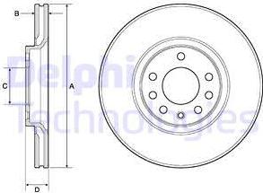 Delphi BG3770 - Тормозной диск unicars.by