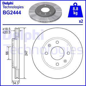 Delphi BG2444 - Тормозной диск unicars.by