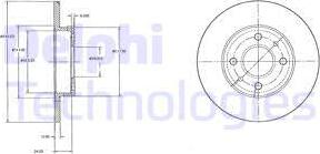 Delphi BG2458C - Тормозной диск unicars.by