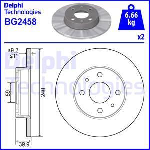 Delphi BG2458 - Тормозной диск unicars.by