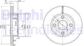 Delphi BG2424C - Тормозной диск unicars.by