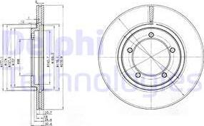 Delphi BG2534 - Тормозной диск unicars.by